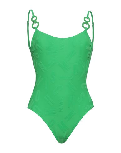 Moschino Woman One-piece Swimsuit Green Size 8 Polyamide, Elastane