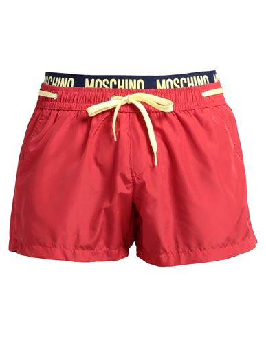 Moschino Man Swim Trunks Red Size Xs Polyester, Polyamide, Elastane