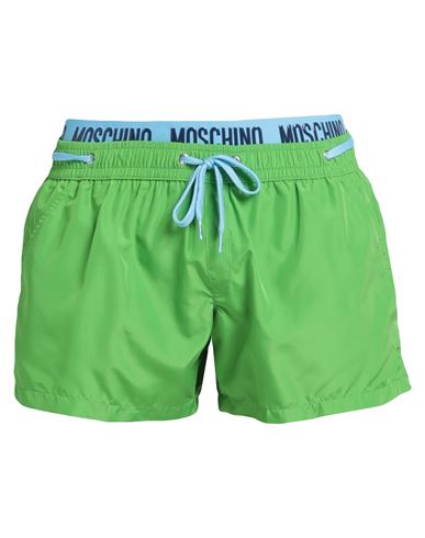 Moschino Man Swim Trunks Green Size Xs Polyester, Polyamide, Elastane