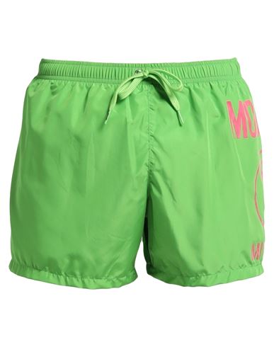 Moschino Man Swim Trunks Green Size Xs Polyester