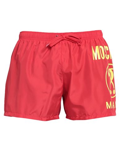 Moschino Man Swim Trunks Red Size Xs Polyester