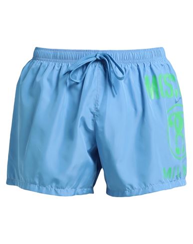 Moschino Man Swim Trunks Pastel Blue Size Xs Polyester