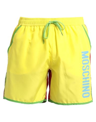 Moschino Man Swim Trunks Yellow Size Xs Polyester