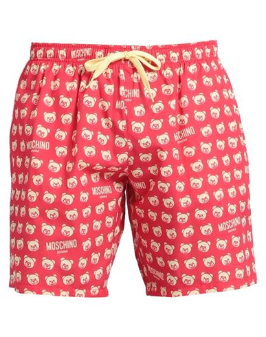 Moschino Man Swim Trunks Red Size S Polyester