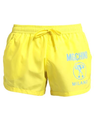 Moschino Man Swim Trunks Yellow Size Xs Polyester