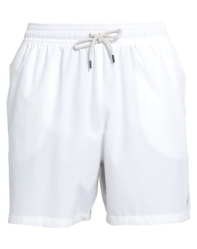 Polo Ralph Lauren Mens Drawstring Two-slip-pockets Linen Shorts Deckwash White In White