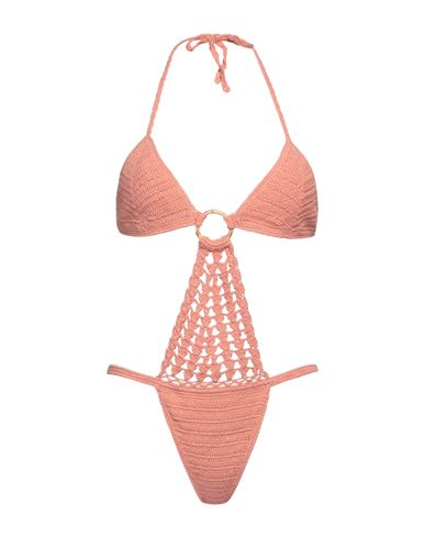 Akoia Swim Woman One-piece Swimsuit Salmon Pink Size M/l Cotton