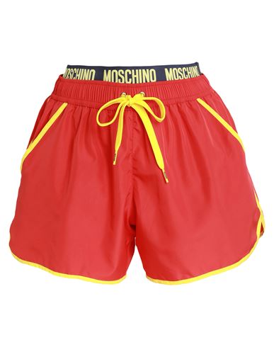Moschino Woman Beach Shorts And Pants Red Size Xs Polyester, Polyamide, Elastane