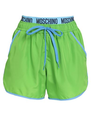 Moschino Woman Beach Shorts And Pants Green Size M Polyester, Polyamide, Elastane