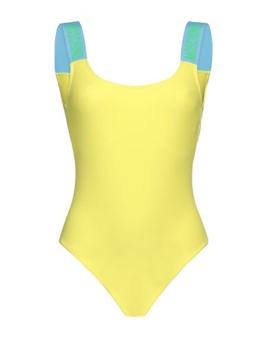 Moschino Woman One-piece Swimsuit Yellow Size 8 Polyamide, Elastane