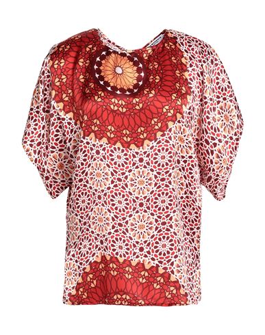 Shop Eywasouls Malibu Woman Cover-up Red Size S Silk