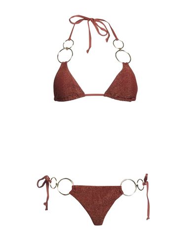 Vacanze Italiane Woman Bikini Rust Size 12 Polyamide, Lurex In Red