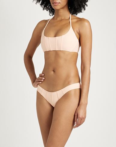 Shop Lisa Marie Fernandez Woman Bikini Apricot Size 2 Nylon, Elastane In Orange