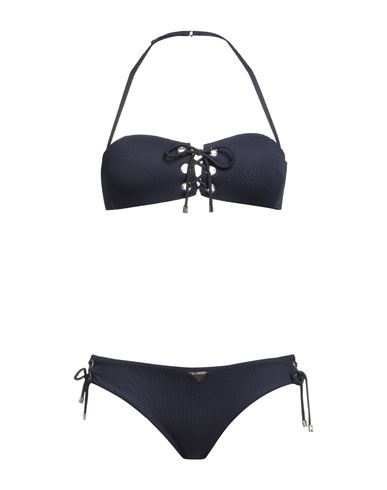 Shop Emporio Armani Woman Bikini Navy Blue Size 4 Polyamide, Elastane
