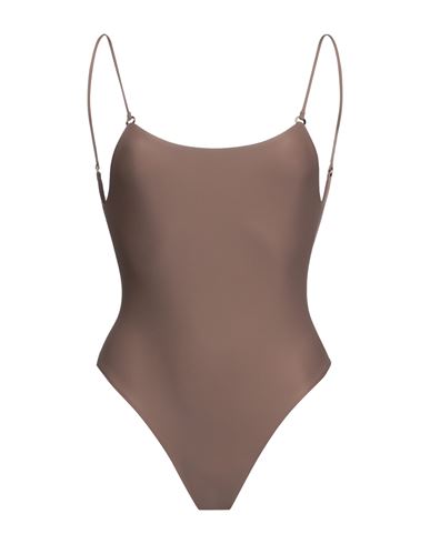 Jade Swim Woman One-piece Swimsuit Khaki Size Xs Nylon, Lycra In Beige