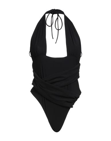 Nensi Dojaka Woman One-piece Swimsuit Black Size L Polyester, Elastane