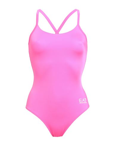 Ea7 Woman One-piece Swimsuit Fuchsia Size 4 Polyester, Elastane In Pink