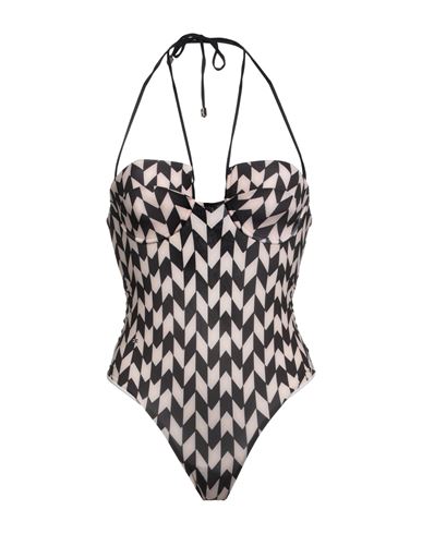 Shop Elisabetta Franchi Woman One-piece Swimsuit Black Size 4 Polyester, Elastane