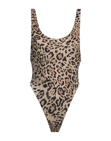 Shop Reina Olga Woman One-piece Swimsuit Sand Size 2 Polyamide, Elastane In Beige