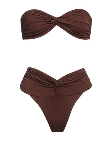 La Reveche La Revêche Woman Bikini Cocoa Size S Polyamide, Elastane In Brown