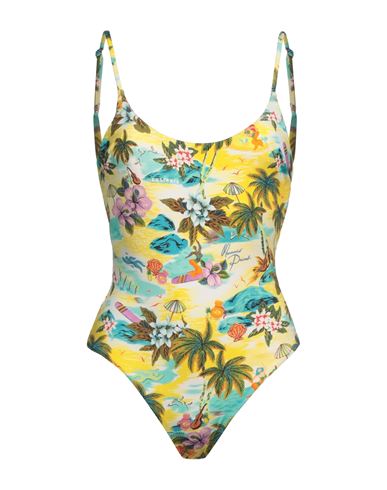 Shop Alemais Alémais Woman One-piece Swimsuit Yellow Size L Recycled Nylon, Elastane