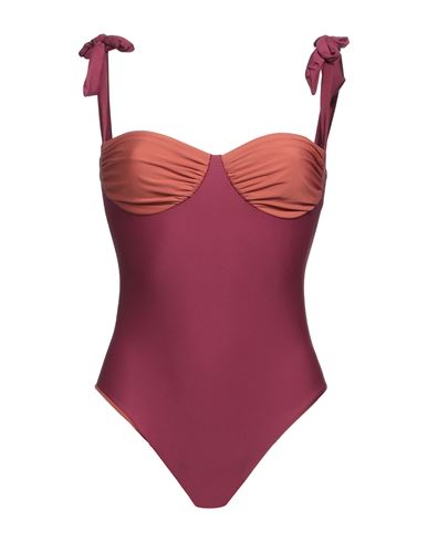 Tela Woman One-piece Swimsuit Burgundy Size S Polyamide, Elastane In Red