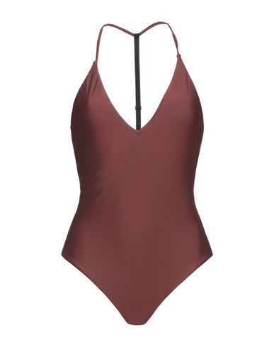 Tela Woman One-piece Swimsuit Cocoa Size L Polyamide, Elastane In Brown