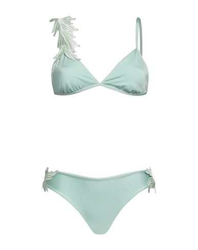 Clara Aestas Woman Bikini Sage Green Size M Polyamide, Elastane, Polyester