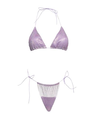 Shop Santa Brands Woman Bikini Lilac Size M Crystal, Polyester, Cotton In Purple