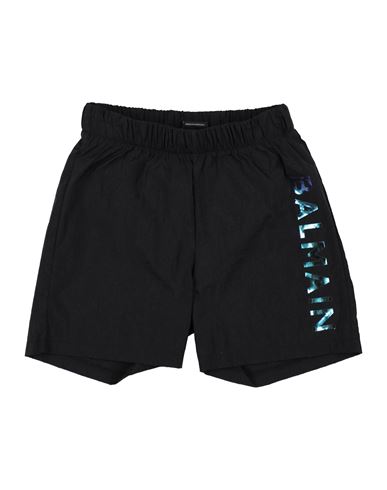 Balmain Toddler Boy Swim Trunks Black Size 6 Polyester In Black