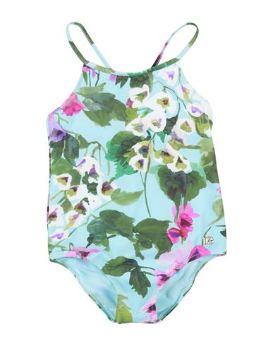 Shop Dolce & Gabbana Toddler Girl One-piece Swimsuit Sky Blue Size 6 Polyamide, Elastane