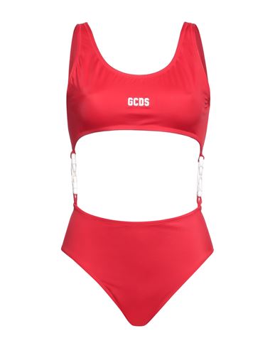 Gcds Woman One-piece Swimsuit Red Size L Polyamide, Elastane