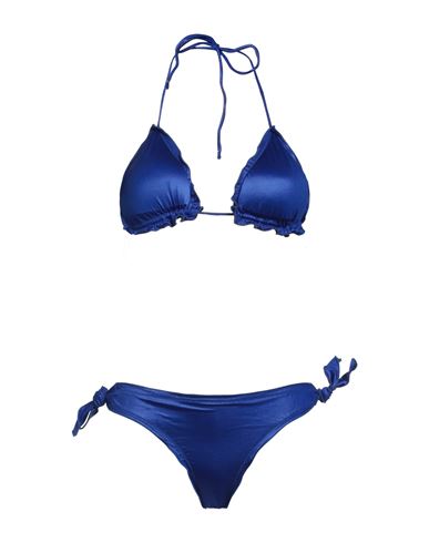 4giveness Woman Bikini Bright Blue Size L Polyester, Elastane