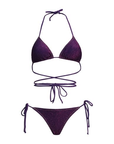 Reina Olga Woman Bikini Deep Purple Size 3 Polyamide, Metallic Fiber, Elastane
