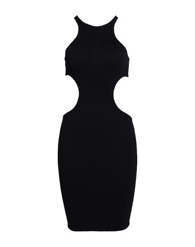Reina Olga Ele Textured Cutout Minidress In Black
