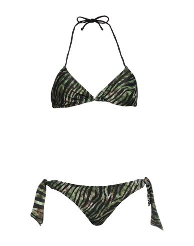 4giveness Woman Bikini Military Green Size M Polyester, Elastane