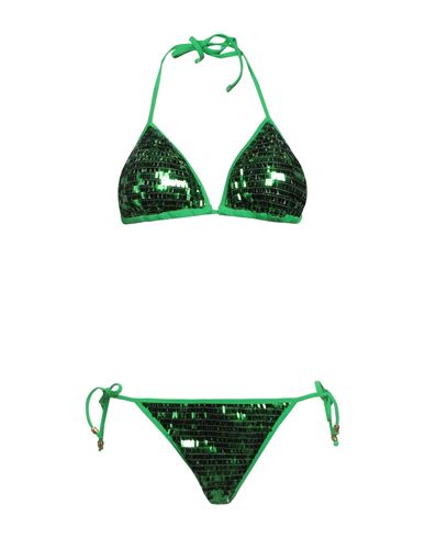 4giveness Woman Bikini Green Size S Polyamide, Elastane