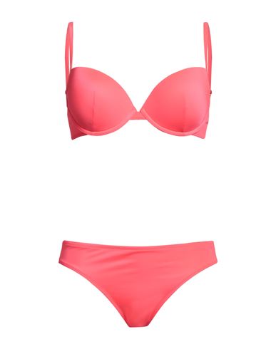 Shop Ea7 Woman Bikini Coral Size S Polyester, Elastane In Red