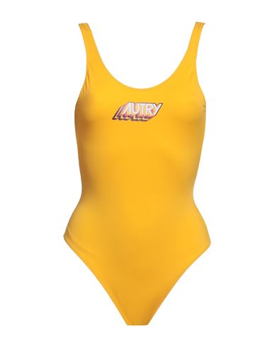 Autry Woman One-piece Swimsuit Ocher Size M Polyamide, Elastane In Yellow