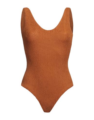 Oas Woman One-piece Swimsuit Camel Size Xl Polyamide, Elastane In Brown