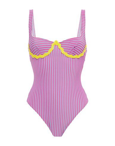 Shop M Missoni Woman One-piece Swimsuit Fuchsia Size 4 Polyamide, Polyester, Elastane In Pink