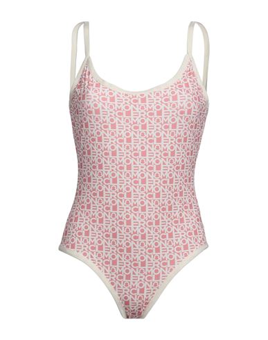 Shop Moncler Woman One-piece Swimsuit Pink Size Xs Polyamide, Elastane