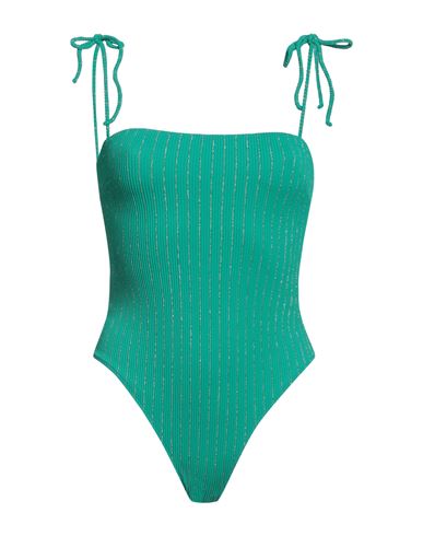 Wikini Woman One-piece Swimsuit Emerald Green Size S Polyamide, Elastane, Polyester