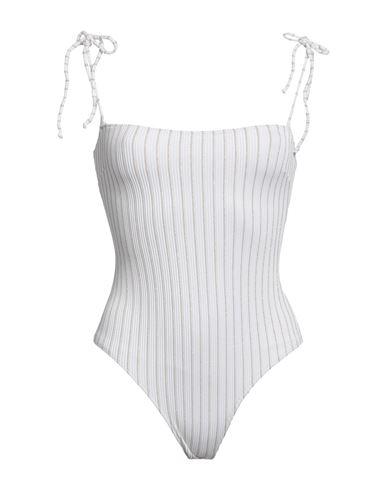 Wikini Woman One-piece Swimsuit White Size L Polyamide, Elastane, Polyester