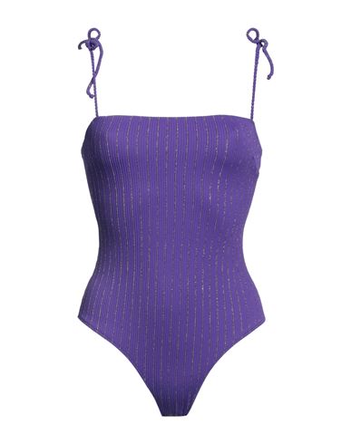 Wikini Woman One-piece Swimsuit Purple Size L Polyamide, Elastane, Polyester