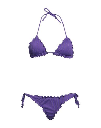 Wikini Woman Bikini Purple Size S Polyamide, Elastane, Polyester