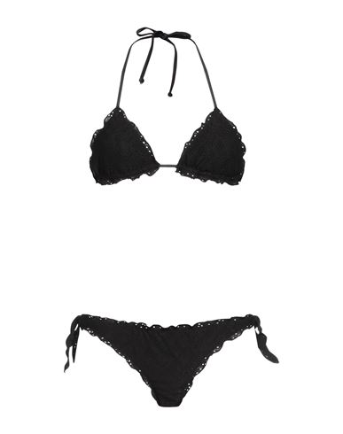Wikini Woman Bikini Black Size L Polyester, Elastane