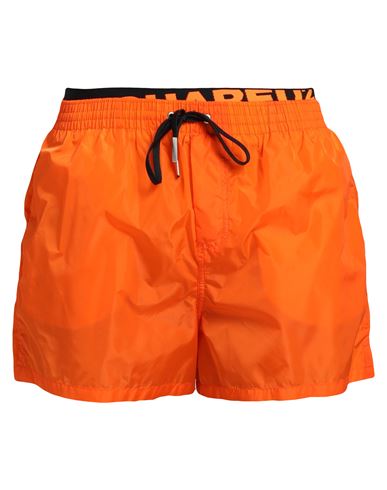 Dsquared2 Man Swim Trunks Orange Size 26 Polyamide