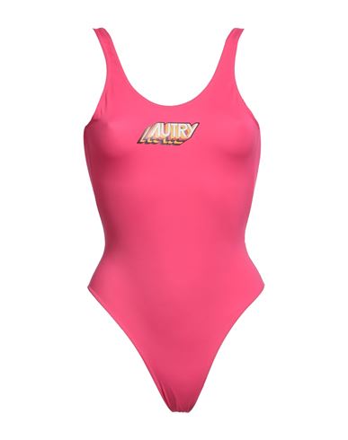 Shop Autry Woman One-piece Swimsuit Fuchsia Size M Polyamide, Elastane In Pink
