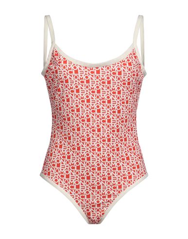 Moncler Woman One-piece Swimsuit Red Size L Polyamide, Elastane